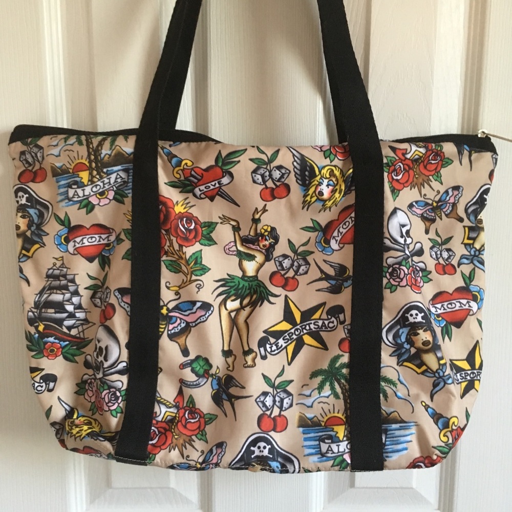 LeSportsac Bag - Tattoo Print Medium Tote Bag